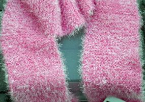 Bobtail sjaal licht roze